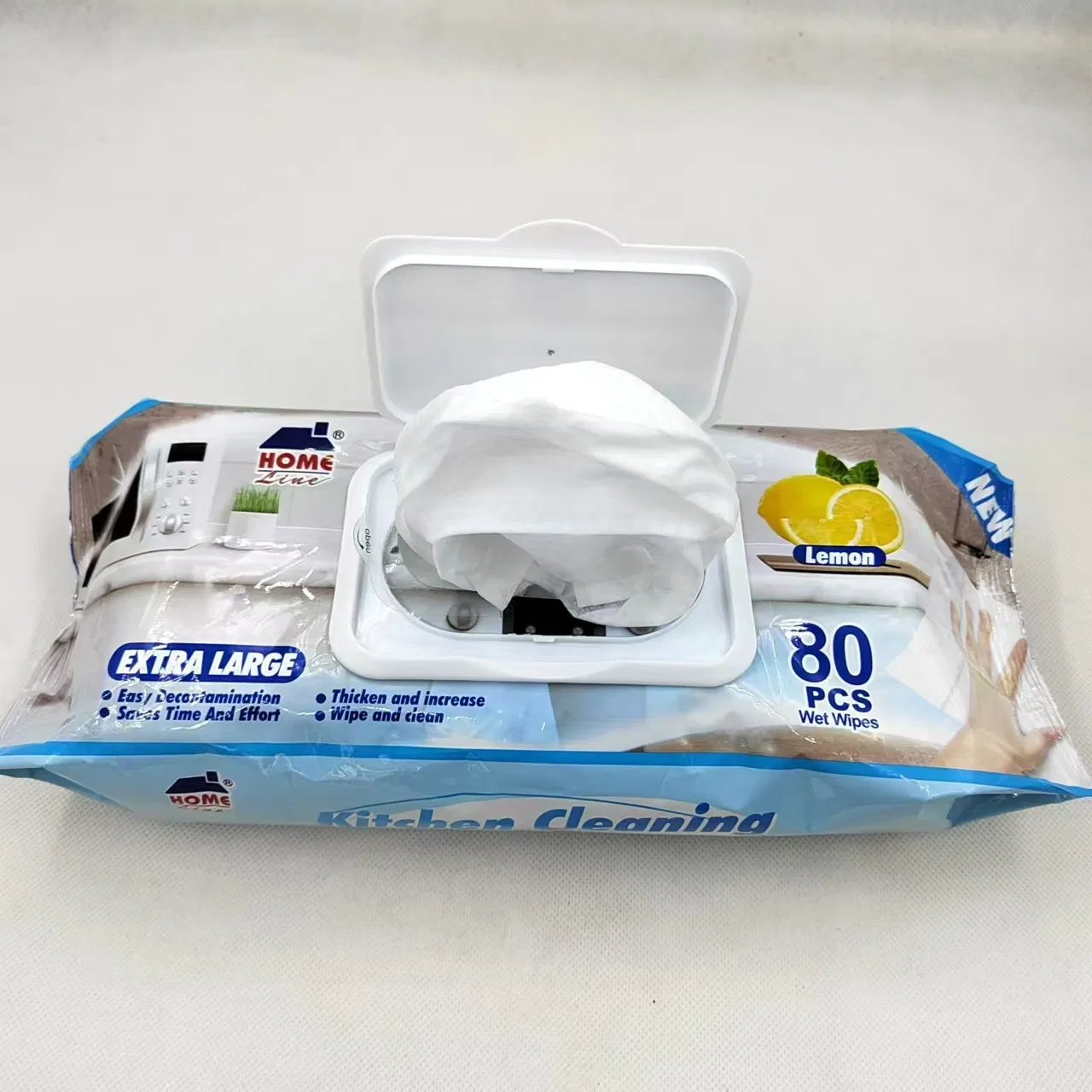 Thicker Pearl Jacquard Craft Polyester 80 PCS Kitchen Cleaning Wet Wipes for Remove Oil Multi Purpose Household Manufacturer