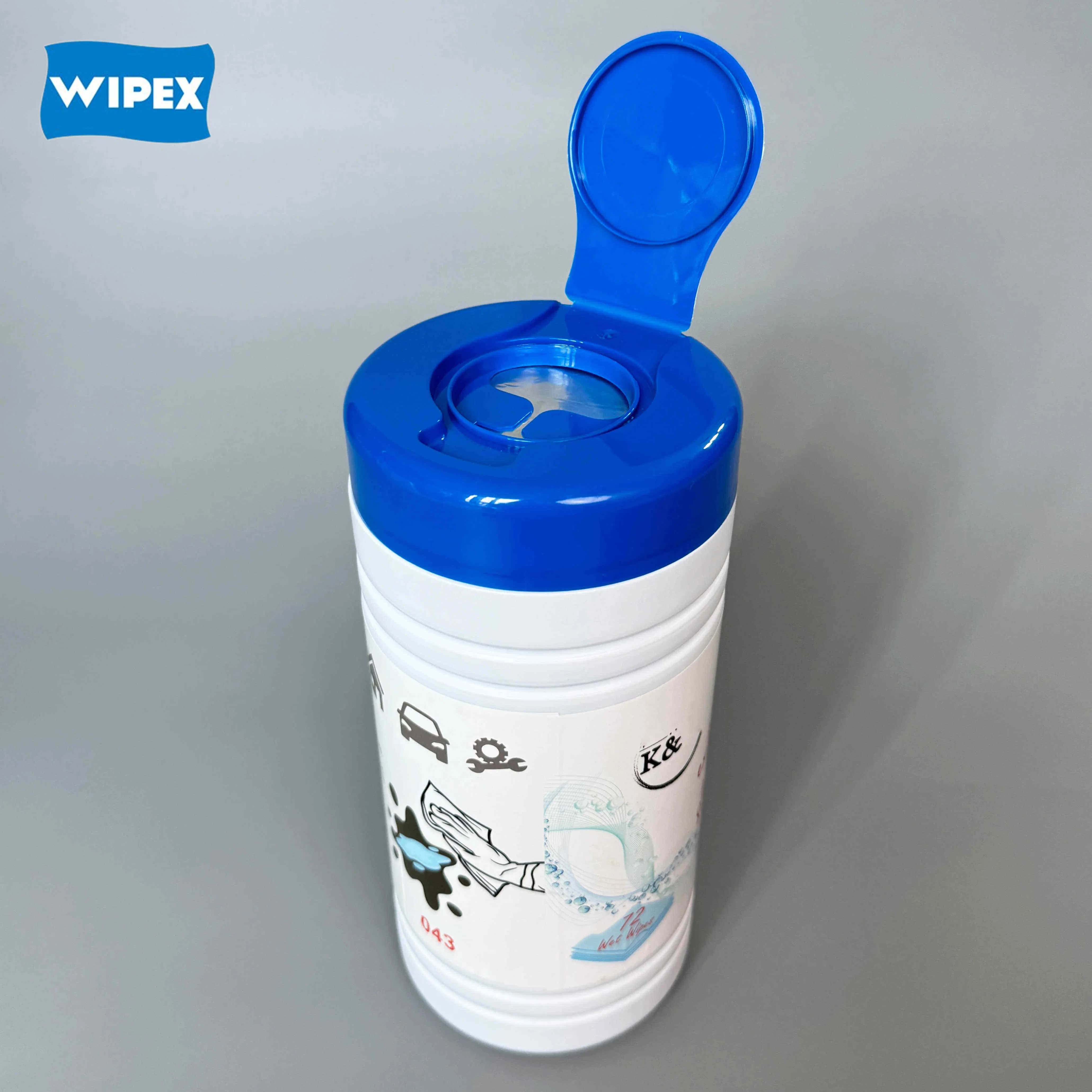 Nonwoven Canister Packed Industrial Cleaning Wet Wipes Abrasive Moisturized Wipe