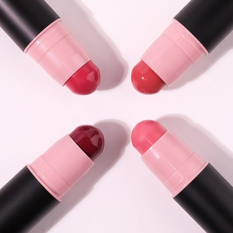 Custom Logo Vegan Blush Stick for Cheeks and Lips Two Heads Use Blush Sticks and Contour Sticks