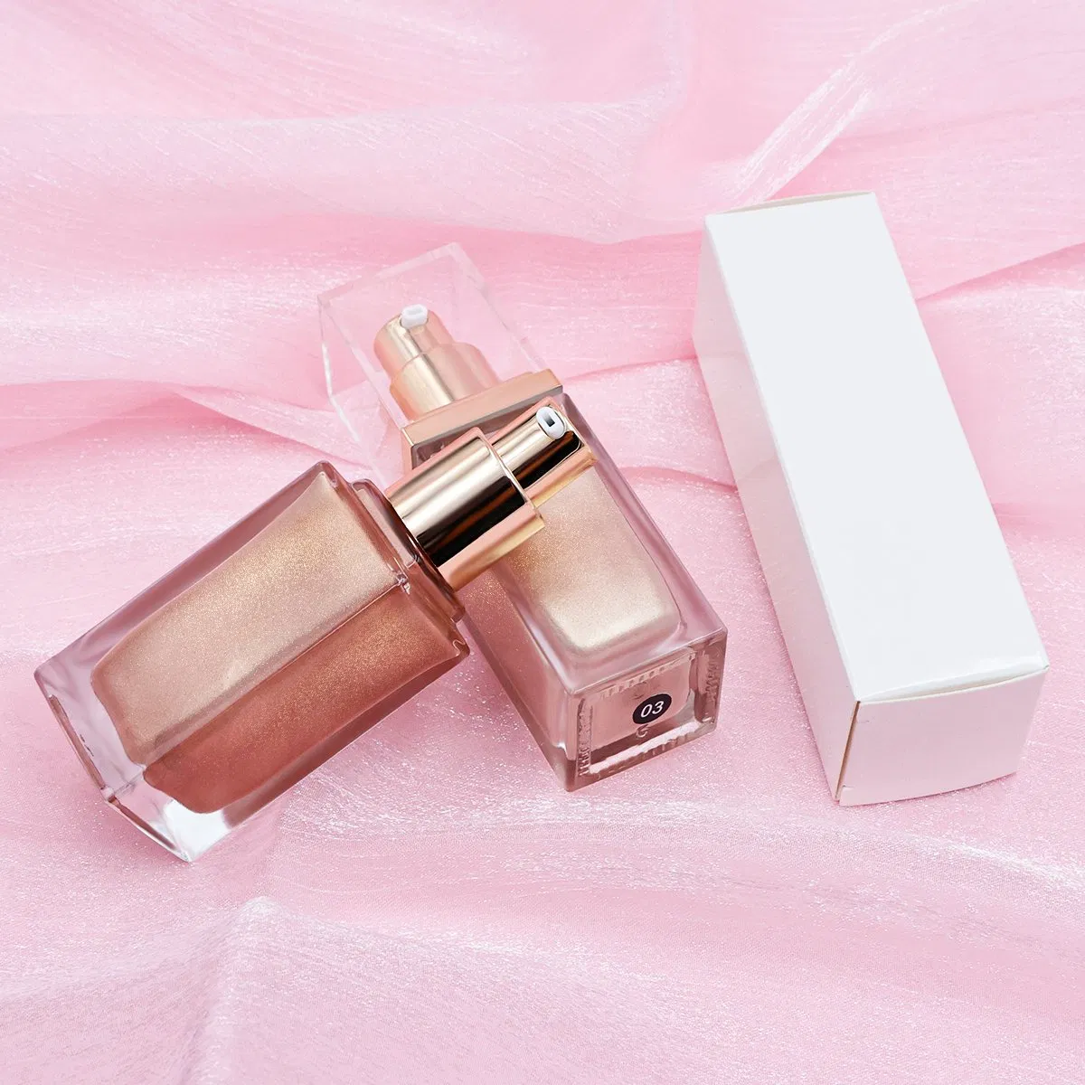 Custom Logo Private Label OEM Shimmer Waterproof Body Face Liquid Highlighter