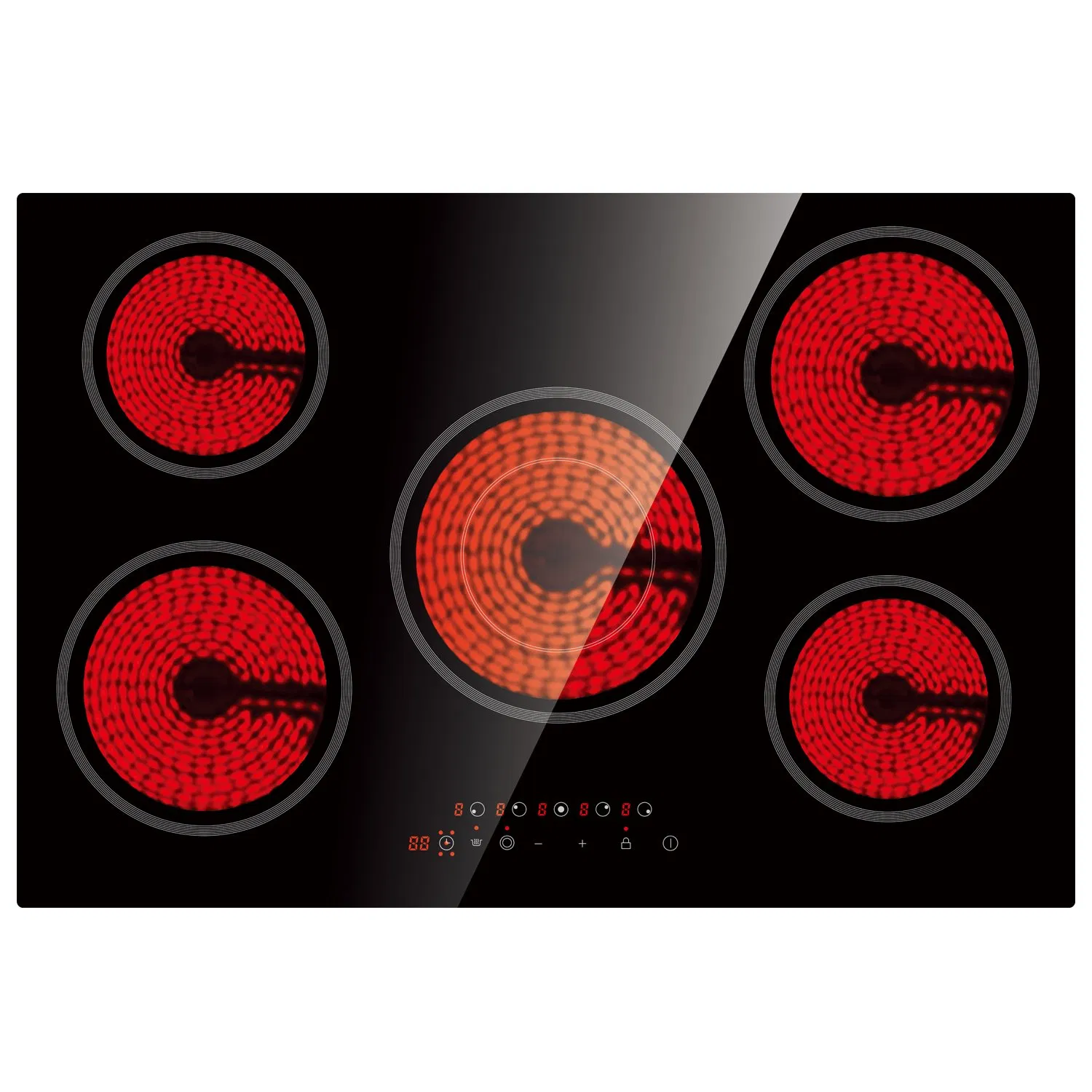 Home Appliances Infrared Cooker China Manufacturer 5 Burner Built in Ceramic Hob Withd Induction Cooker