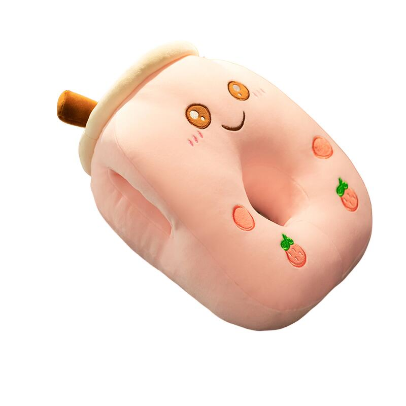 Custom Logo Cute Soft Factory Kid Child Mascot Gift Doll Plushies Stuffed Plush Toy Apple Pineapple Strawberry Milk Boba Bubble Tea Food Sleep Throw Nap Pillow