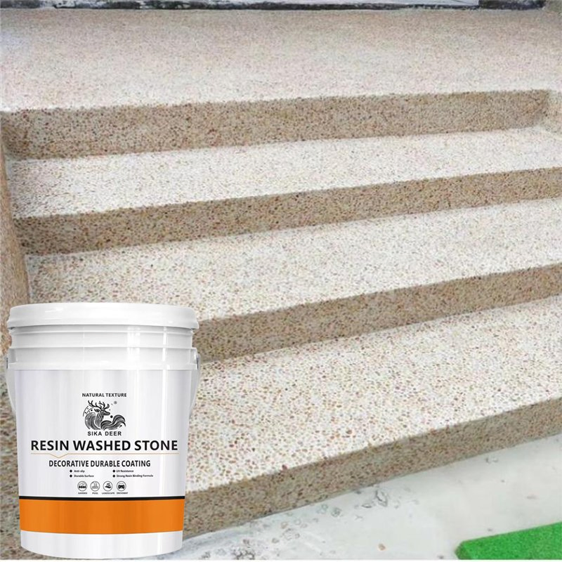 Beautiful Waterproof and Slip-Resistant Resin Washable Stone Coating