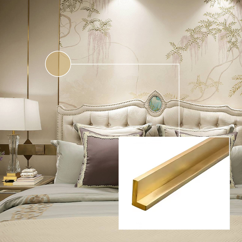 Customized Processing of Brass Extruded L Copper Profiles, Villa and Hotel Decoration with Special-Shaped Brass Strips