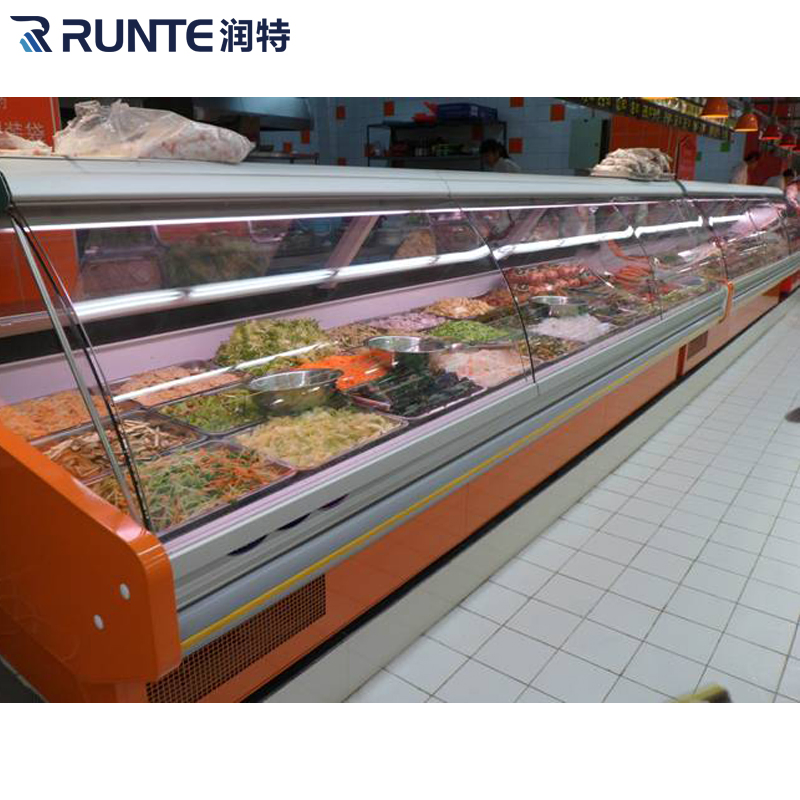 Refrigerated Delicatessen Freezer Refrigeration Counter Deli Showcase for Supermarket Display Cooler