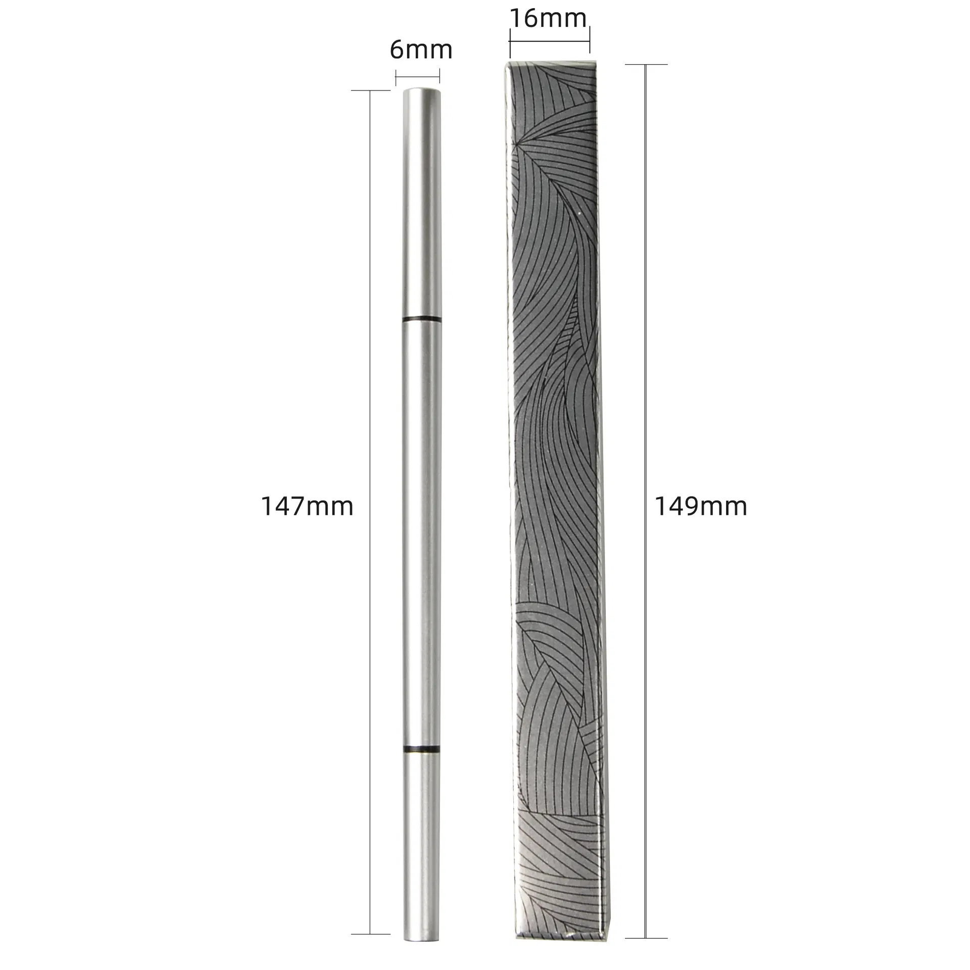 Waterproof Long-Lasting Silver Brow Pen 1.5mm Ultra-Thin Eyebrow Pencil