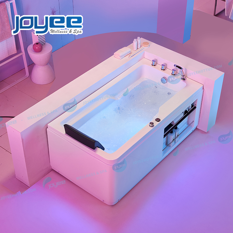 Угловая акриловая ванна с гидромассажем и подсветкой Joyee