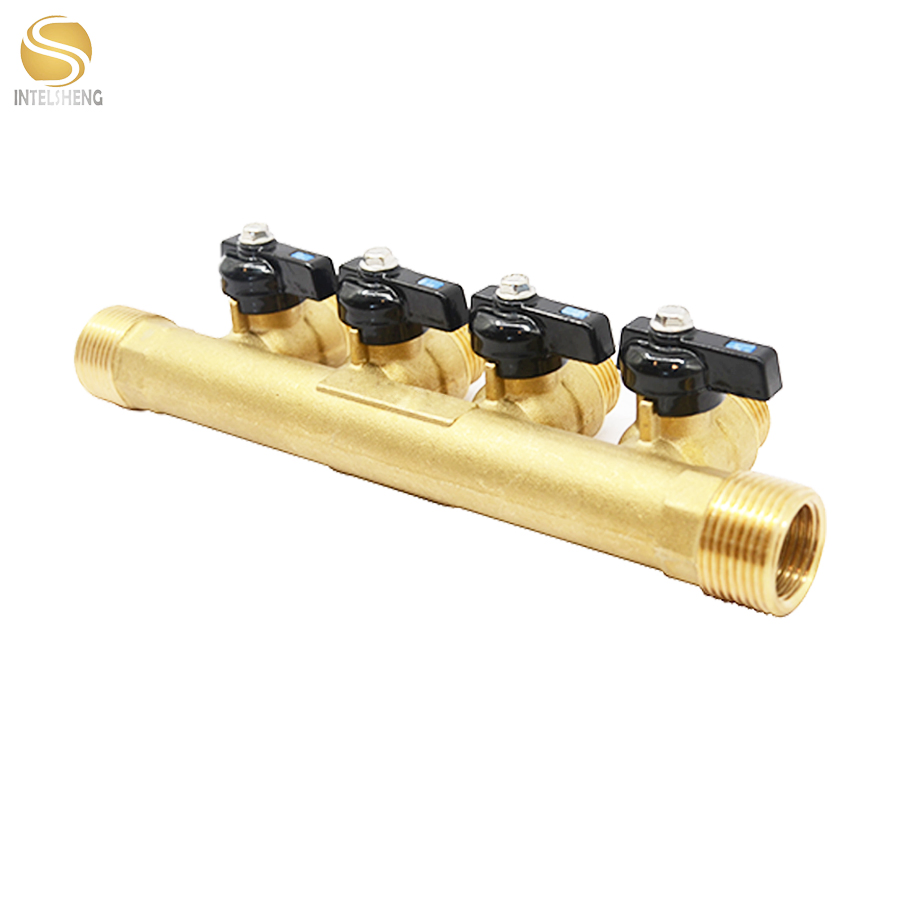 Brass Hot Water Floor Heating Water Separator Manifolds