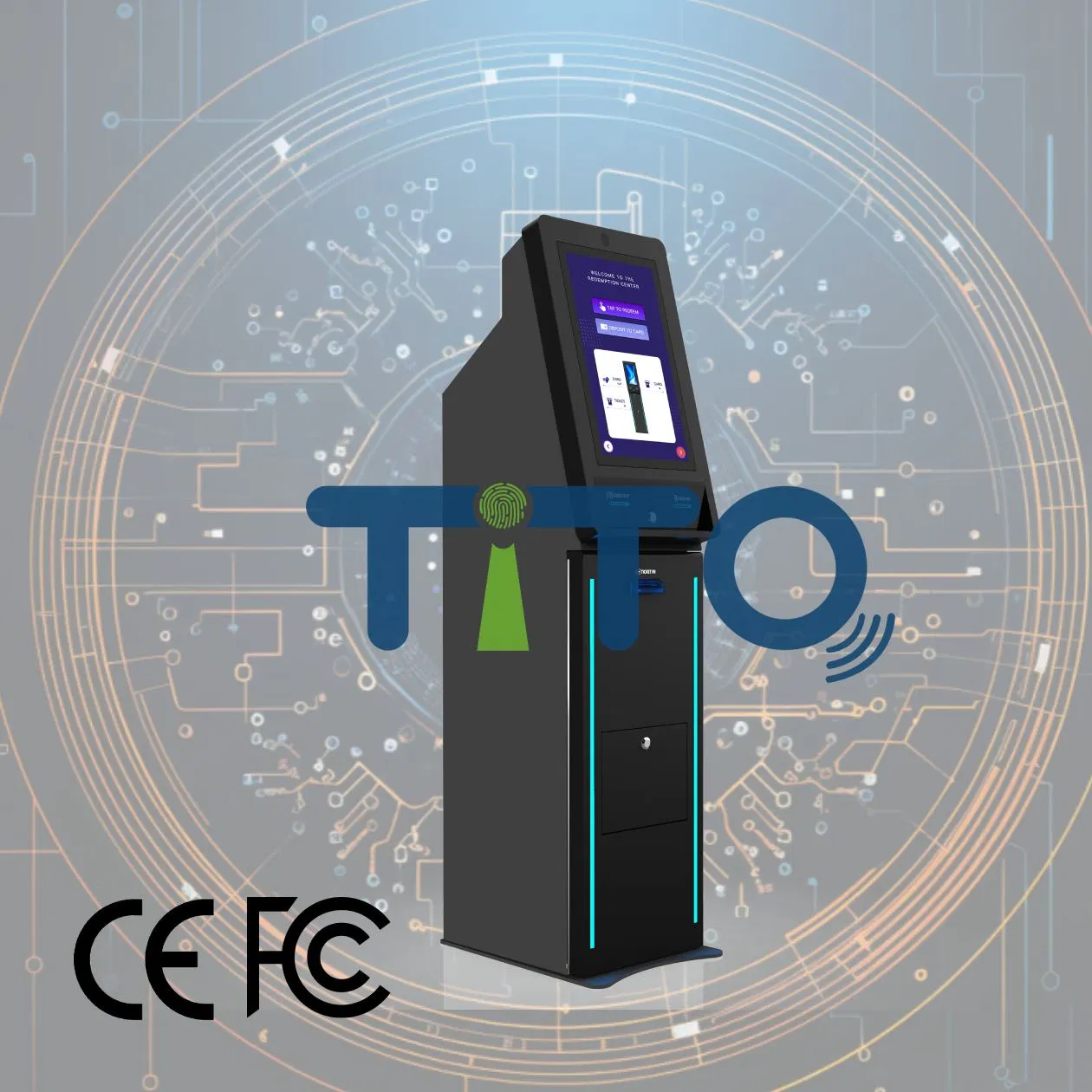 Thermal Printer Touch Screen Ticket Redemption Kiosk with Sdk Function for Amusement Park Game Cabinet
