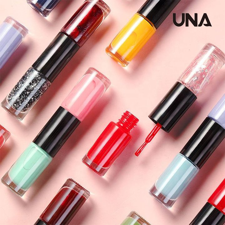2*6ml Unique Double-Headed Two-Color Nail Polish Free Baking Quick-Drying Long-Lasting Oiliness Nail Polish Suppliers