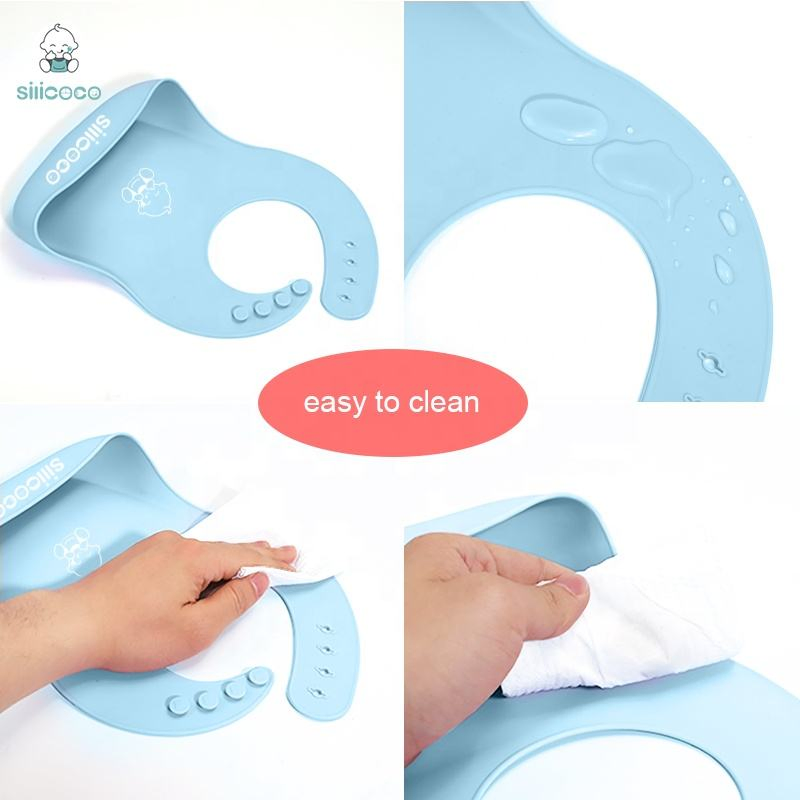 Baby Bibs Wholesale Waterproof Bib BPA Free Baby Silicone Bib