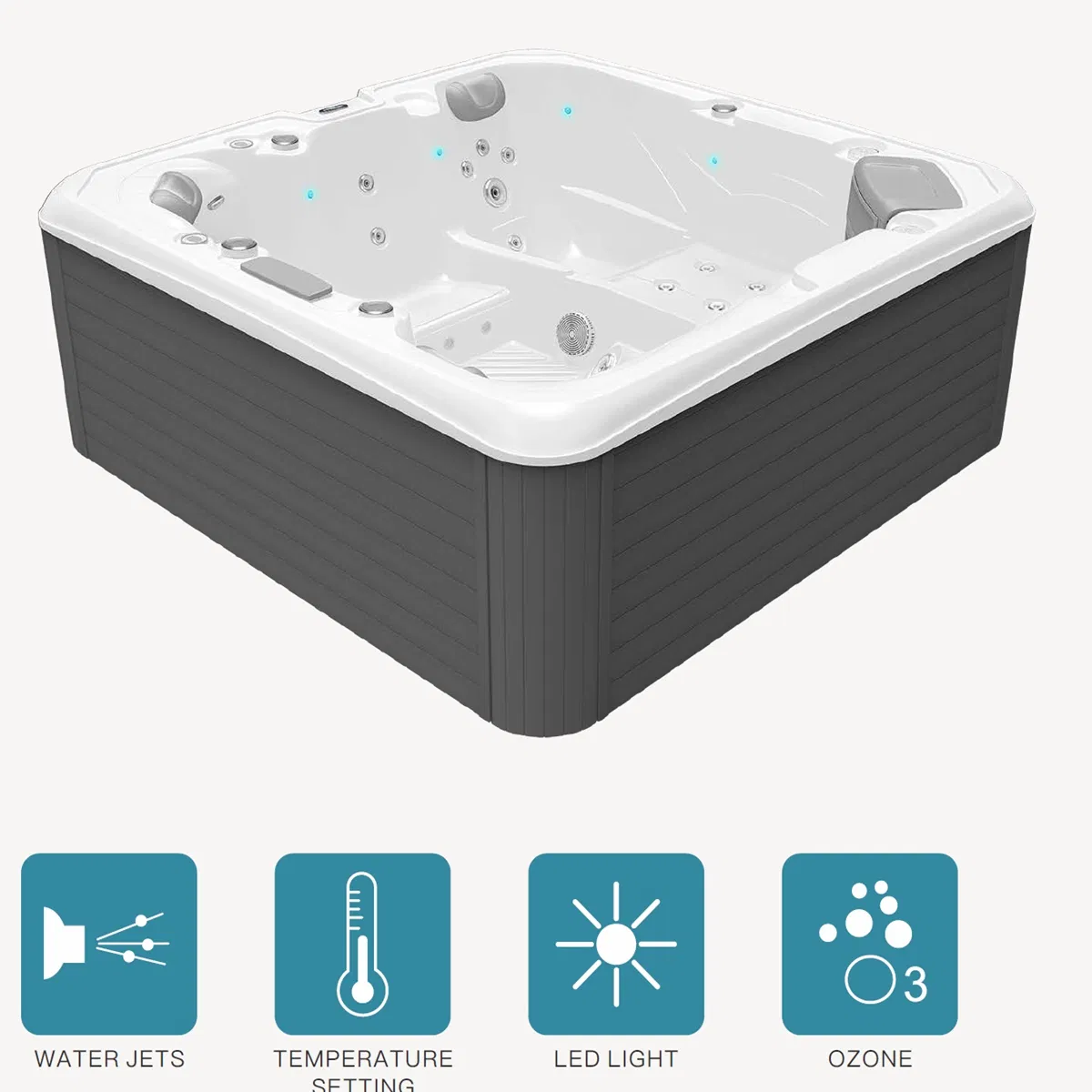 Массажная ванна SPA Jacuzzier для сада, 4 персоны