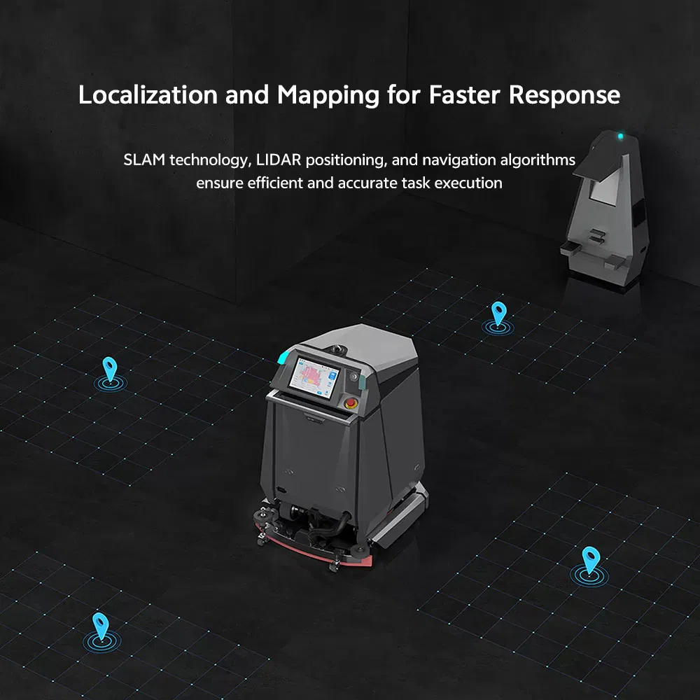 Auto Charging Smart Industrial Commercial Floor Scrubber Cleaner Autonomous Cleaning Equipment Robots