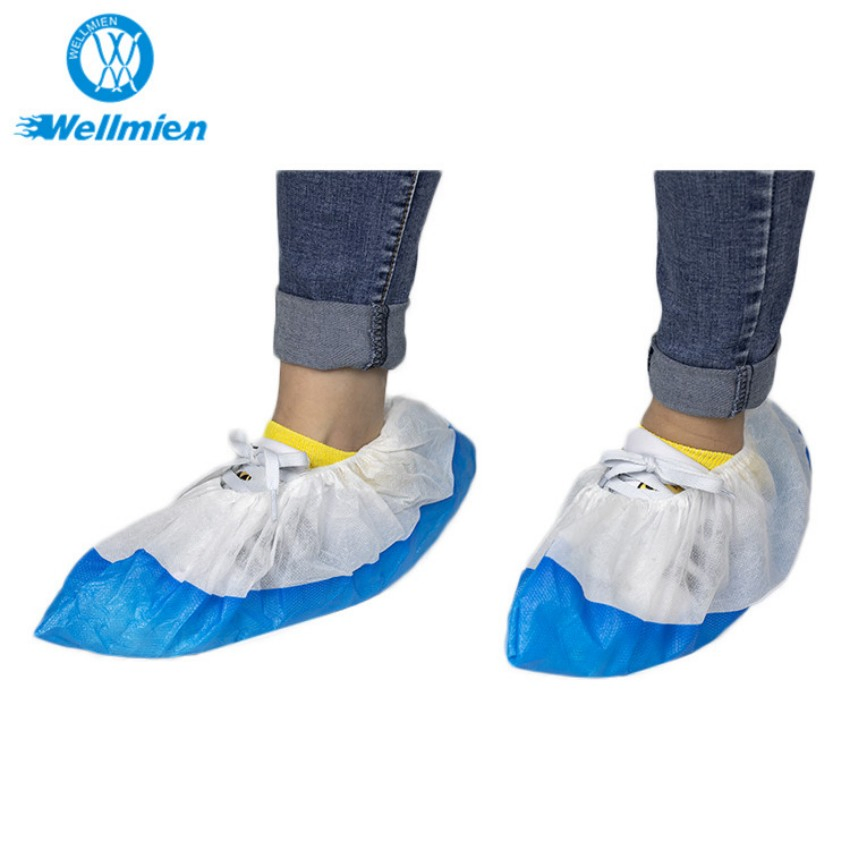 Anti-Slip Hospital Disposable Waterproof Plastic Nonwoven Shoe Covers