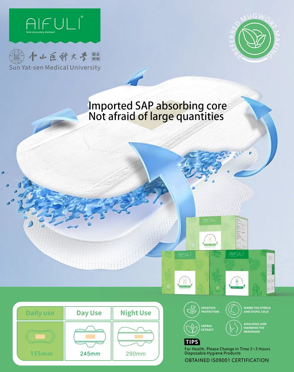 Organic A Grade Anion Stay Free Sanitary Pads Manufacturers in China Trade