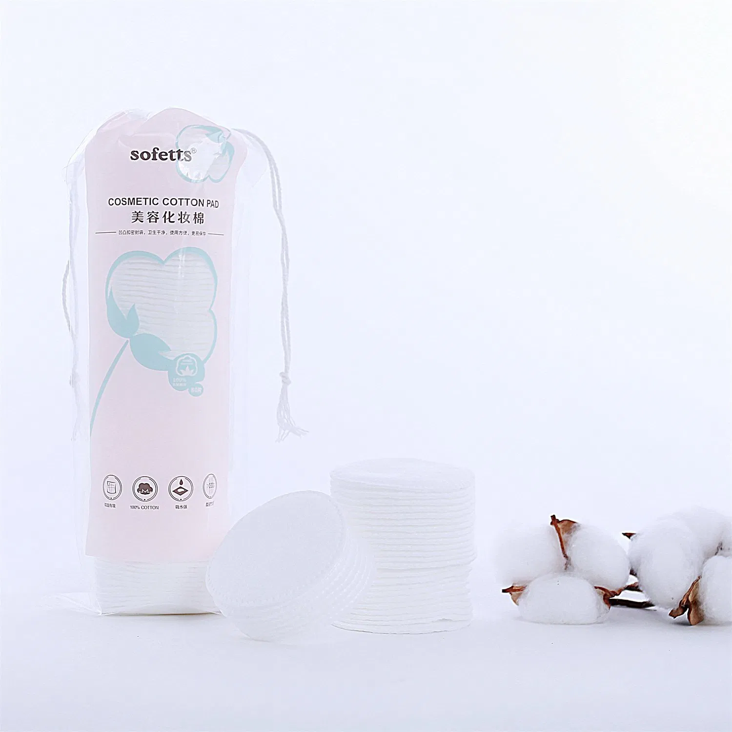 All-Natural Cotton Pads Soft & White Pads Skin Cleanser & Cleanser Pads Make up Makeup Remover and Skin Cleanser Pads
