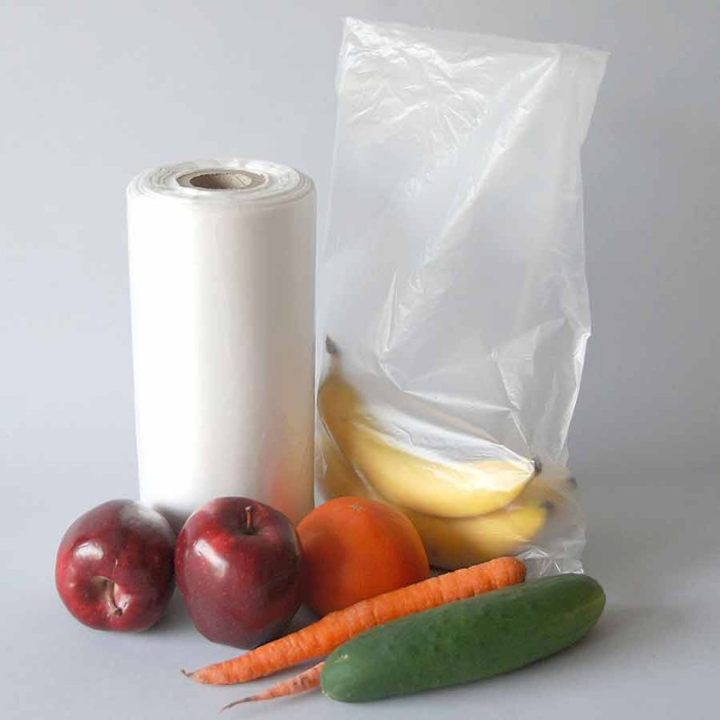 Plastic HDPE Clear Supermarket Bag on Roll of Food Grade