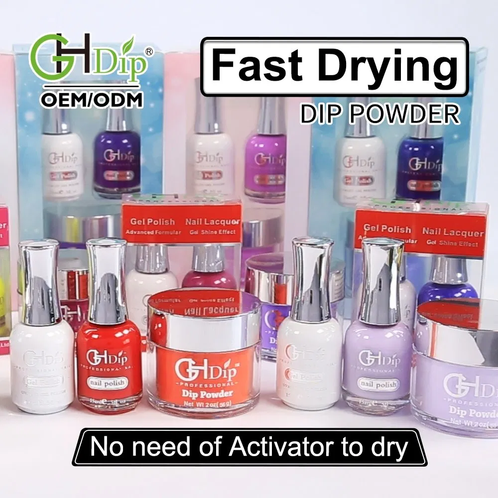 Perfect Color Match 3 in 1 Set Fast Drying Dipping Powder Match Gel and Lacquer