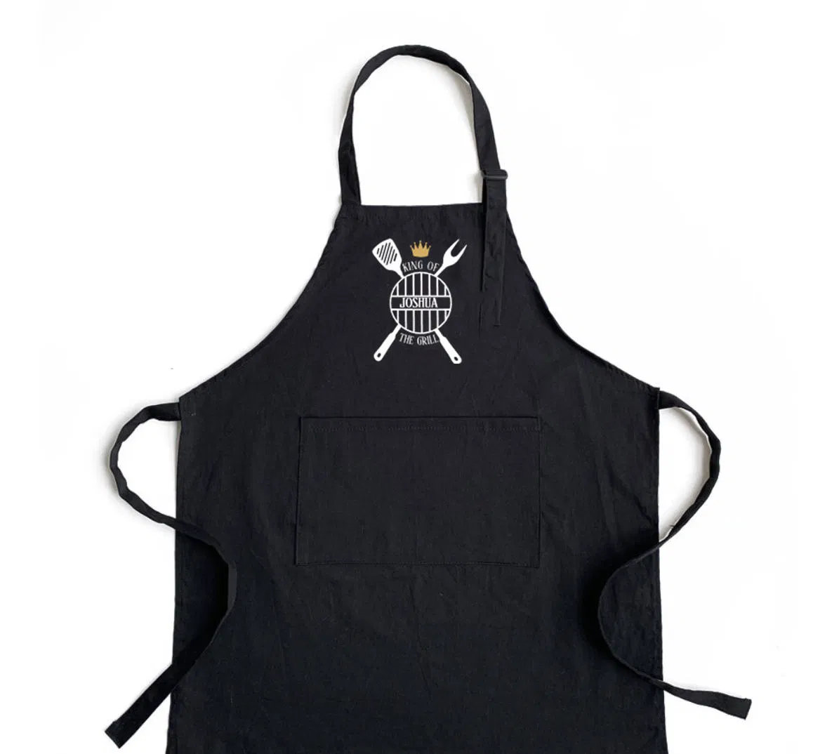 Cheaper Cooking Waiter Chef Barista Work Poly Cotton Twill Bib Apron Logo