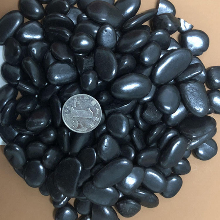 Black Polished River Stone Natural Pebbles and Stones Hot Sale Price