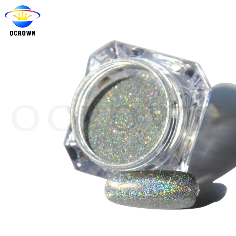 Cosmetic Grade Holographic Silver Powder Glitters for Nails Lips Eyes Eyeshadow Pigment