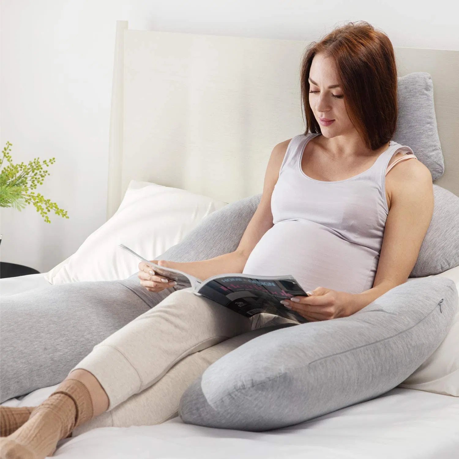 H Shape Microfiber Body Pillow for Pregnant Women Nursing Pillow