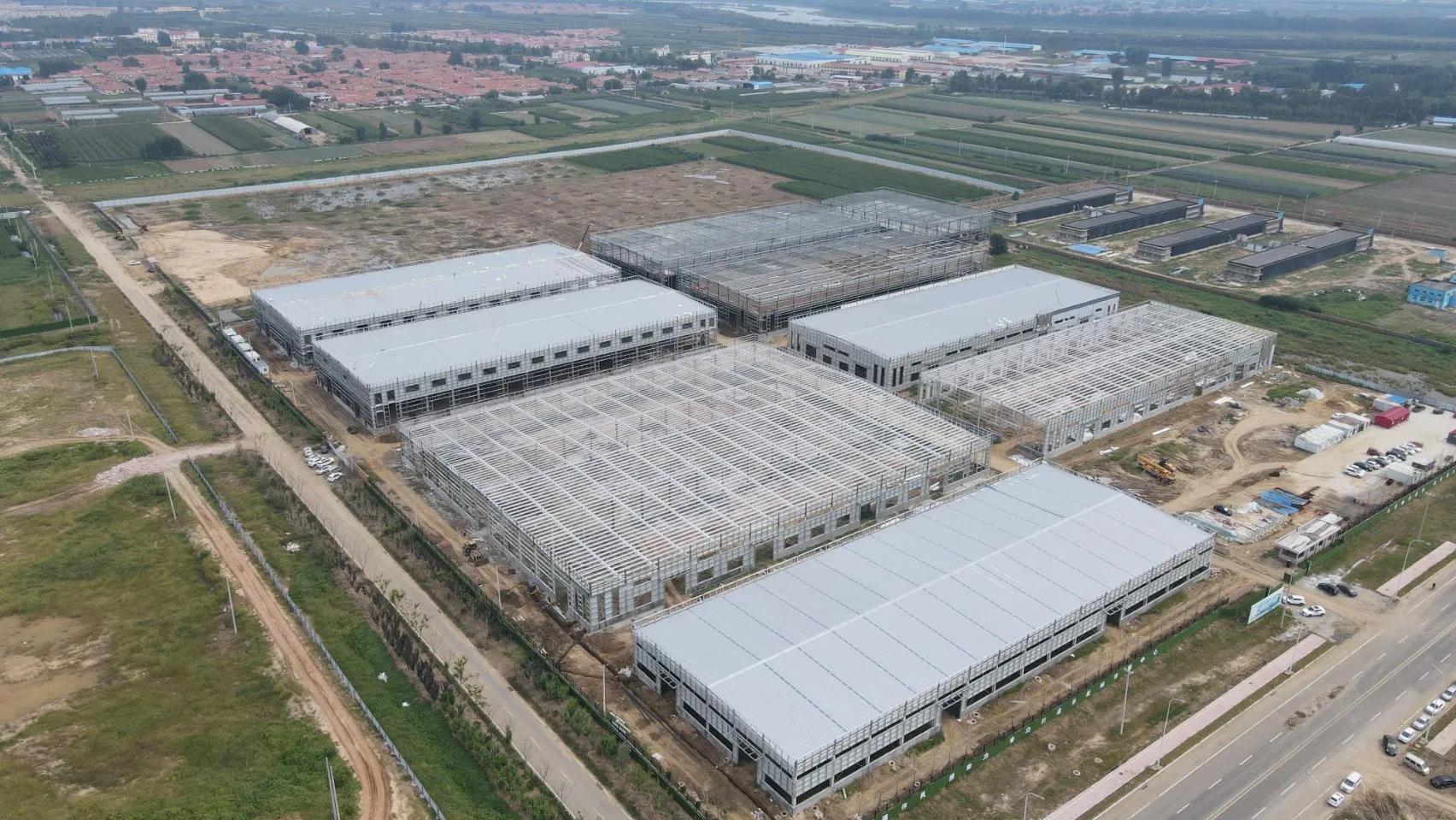 Prefabricated Engineered Structure Building Open Storage Facility Shed Construction