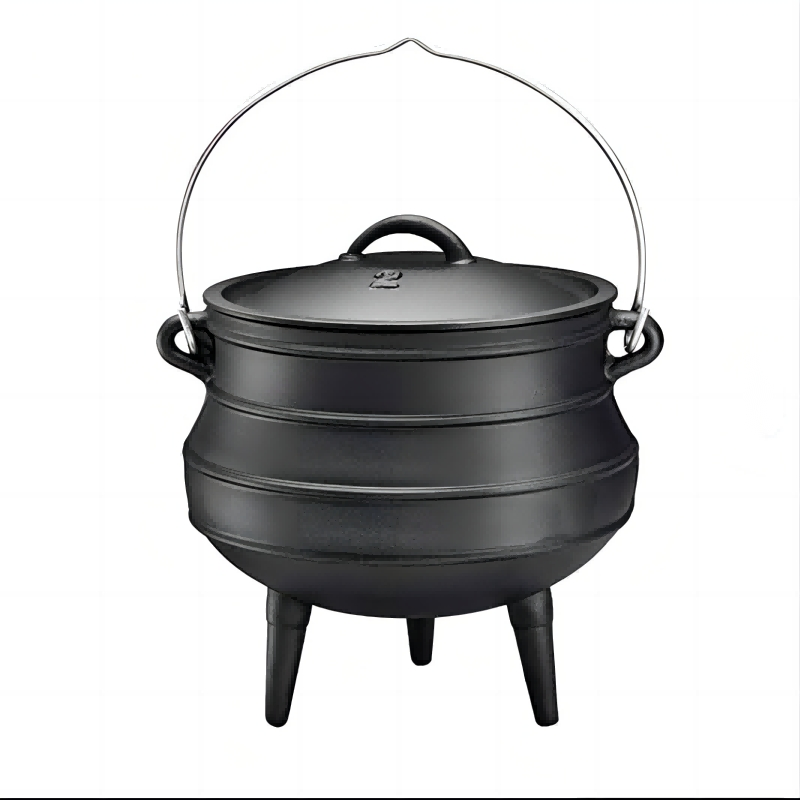 Чугунный котелок Potjie с 3 ножками для походной кухни