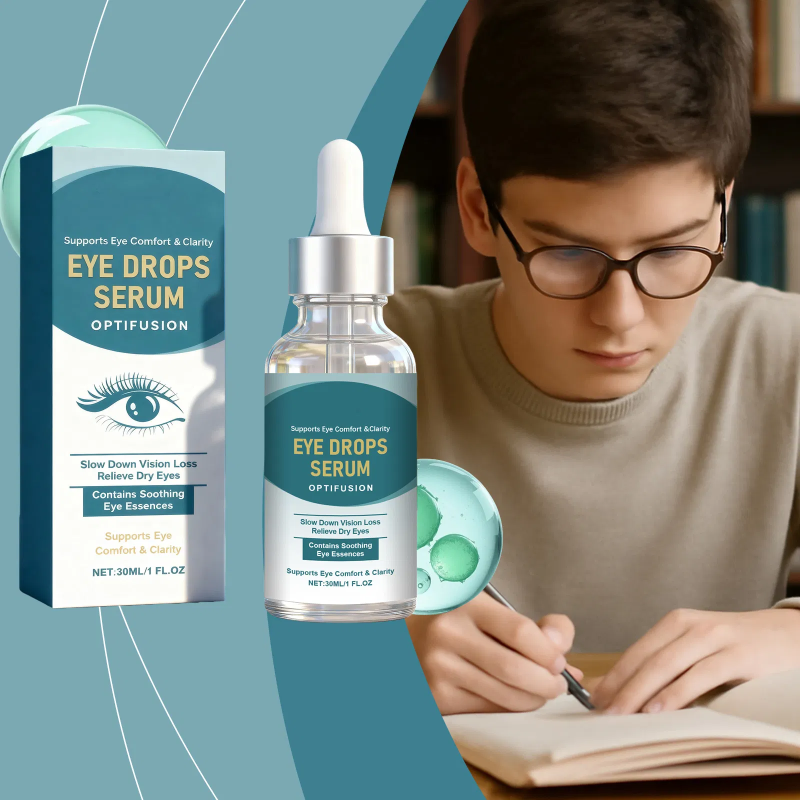Private Label Anti-Aging Anti-Puffiness Fine Lines Remove Dark Circles Under Eyes Serum Essence Eye Serum