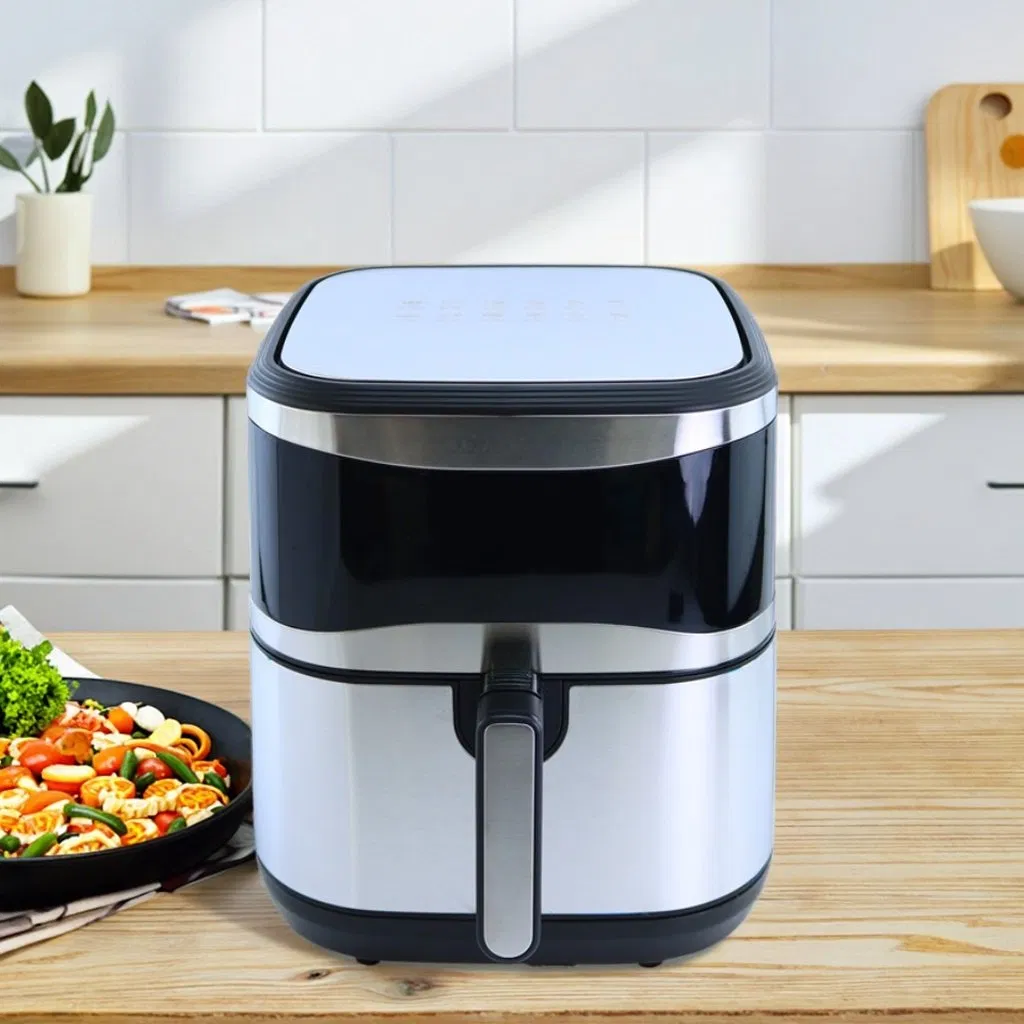 13L Stainless Steel Air Fryer Digital Display Square Modern Design Home Hotel Use Large Capacity Family
