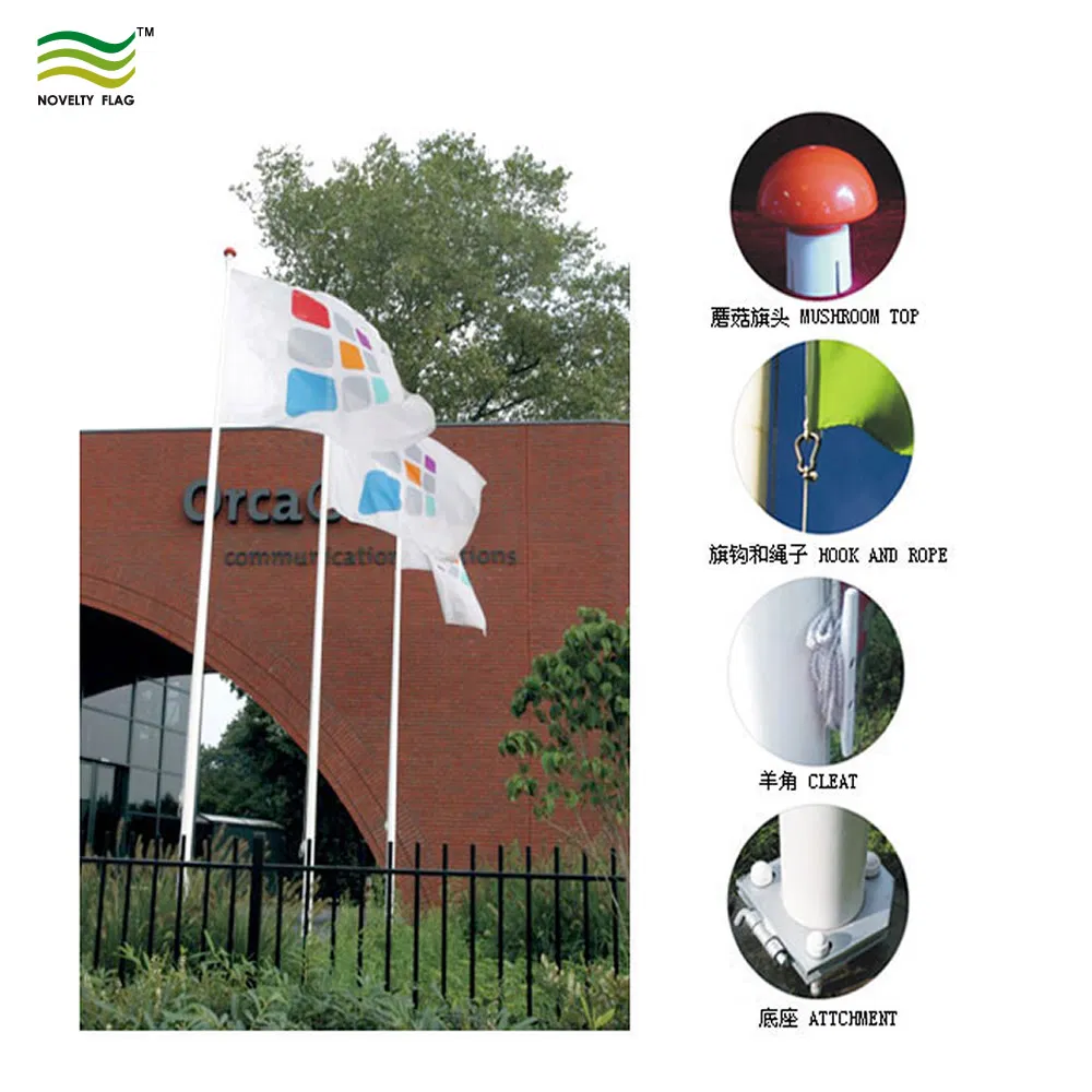 12 Meter Flag Pole for Banner Flags Fiberglass Flagpole