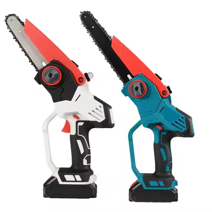 Cisivis Cordless Chainsaw with 2 Batteries Compact Brushless Chainsaw Tool-Free Tensioning, Automatic Oiler & Lightweight for Tree Pruning