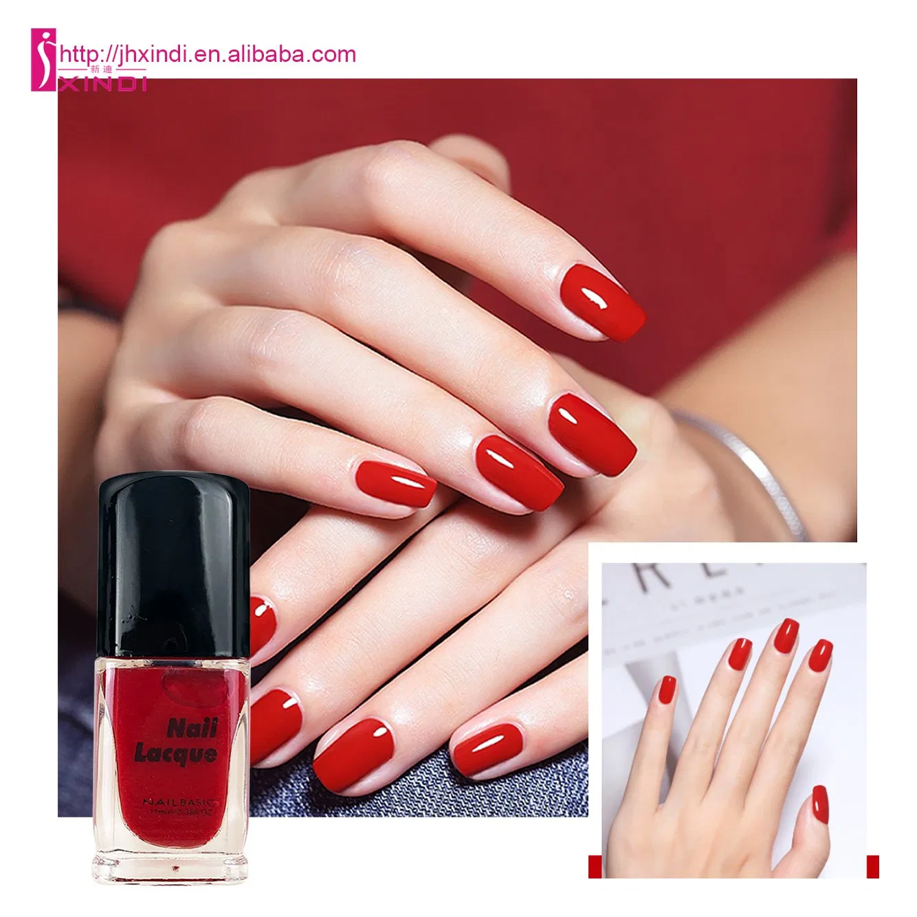 Square Bottle Eco-Friendly High Pigment Nail Polish