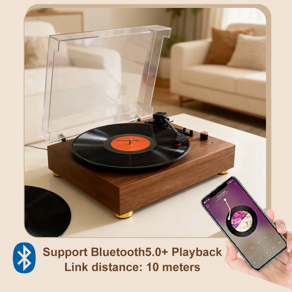 Factory Direct Sales Antique Gramophone Turntable Player Wireless Bluetooth Speaker Vinyl Record Player for Home Decoration