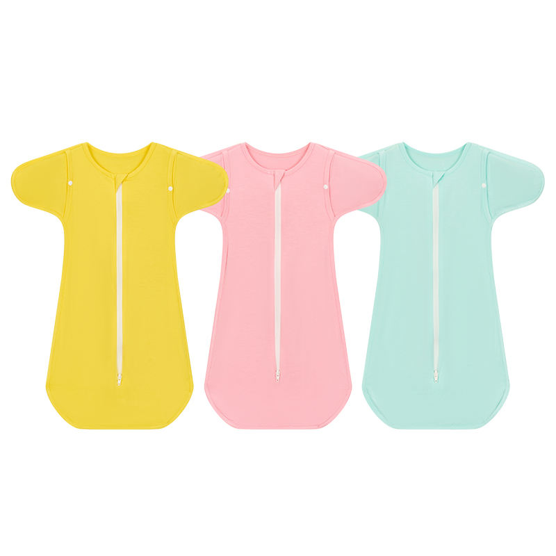 Newborn Baby Sleeping Bag Zip up Swaddle with Soft Fabric for Cozy Nights