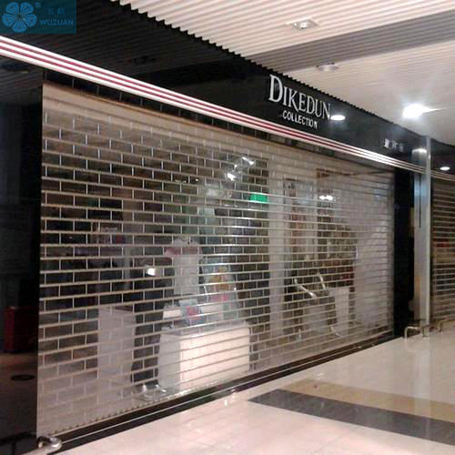 Anti Theft Security Motorized Control Transparent Polycarbonate Slat Roller Shutter Doors