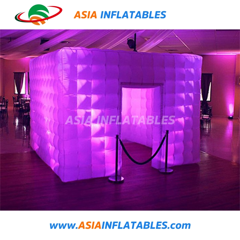 Colorful LED Lighting Advertising Inflatable Photo Booth Wall