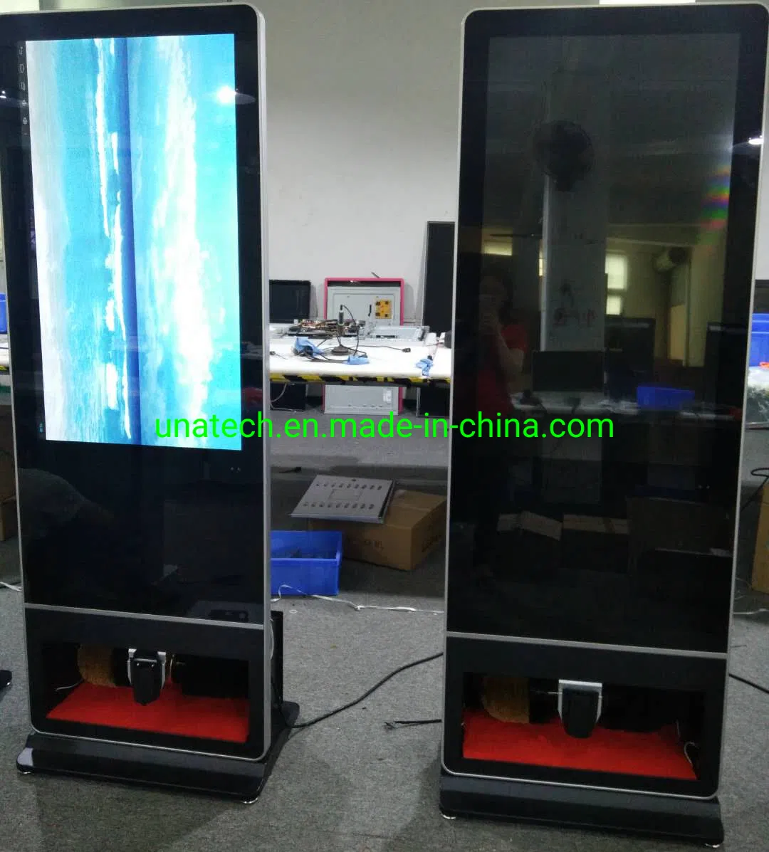 43 Inch Shoes-Cleaning Machine HD LCD Monitor Kiosk Player Digital Signage Advertising Display