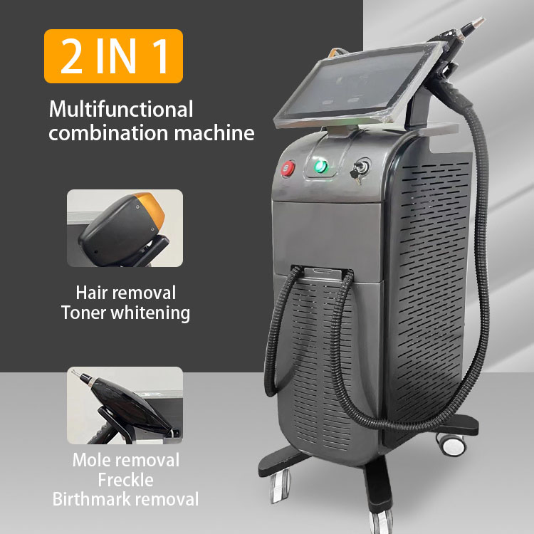 Titanium Alloy 2-in-1 Multi-Function 808nm Laser Beauty Device (Hair Removal Pigment Removal Skin Rejuvenation)