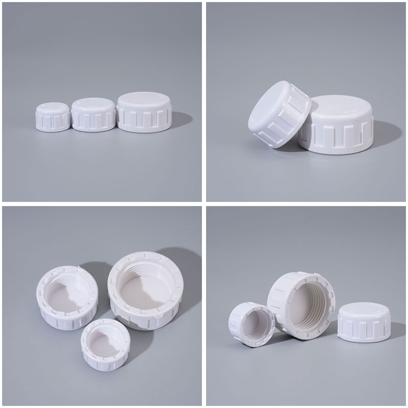 UPVC / PVC BS Standard Cap Threaded Pipe Fittings for Plumbing Systems