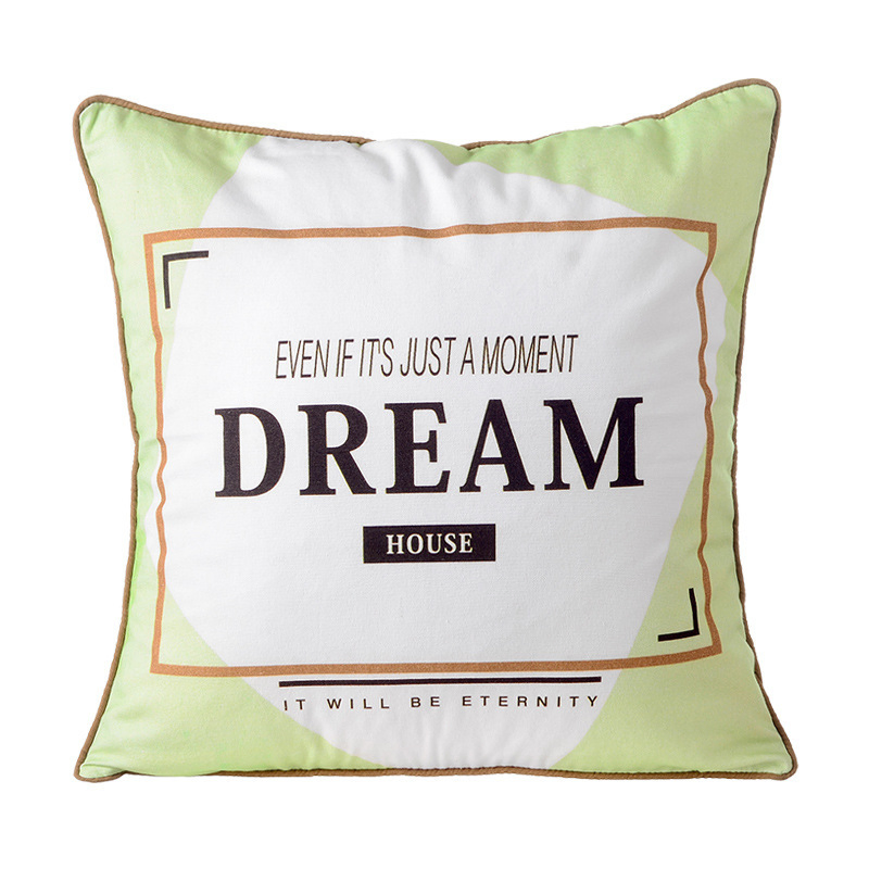 Leaves Printing Cushion Cover with Digital Print