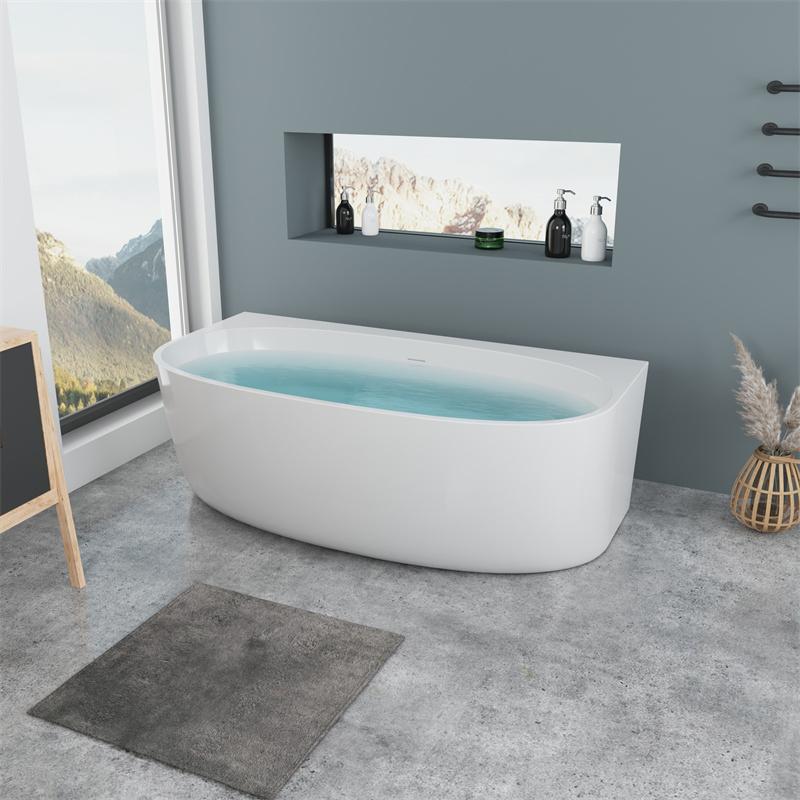 Угловая акриловая ванна 59 дюймов с функцией замачивания