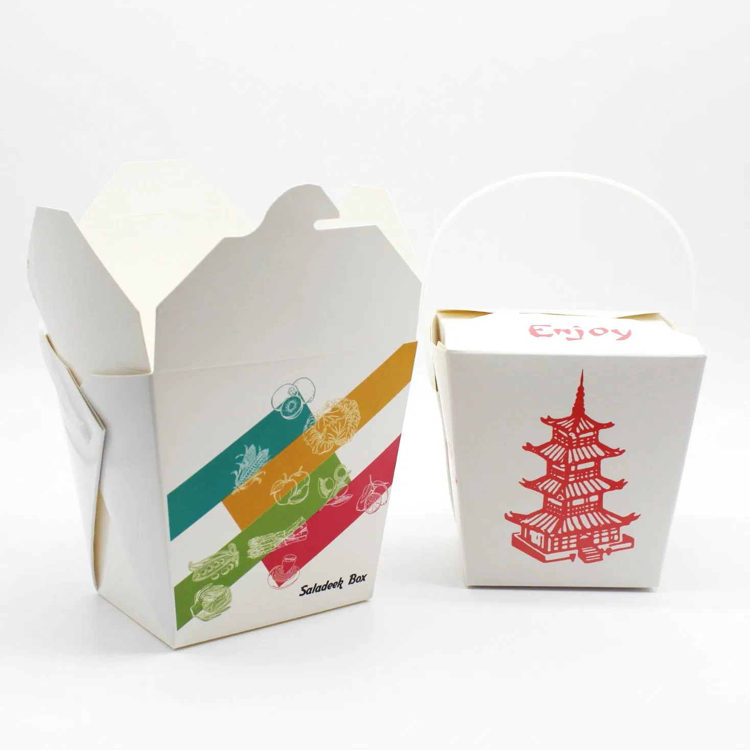 Custom Wholesale Eco-Friendly Disposable Takeaway Square Paper Box Fast Food Container