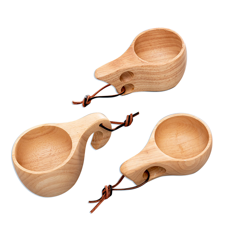 Деревянная кружка Snap Cup с кожаным шнуром