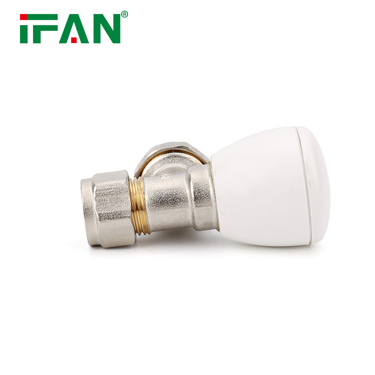 Ifan High Quality Radiator Angle Valve Plumbing Materials Radiator Valve 1/2 3/4 Inch Brass Radiator Valve