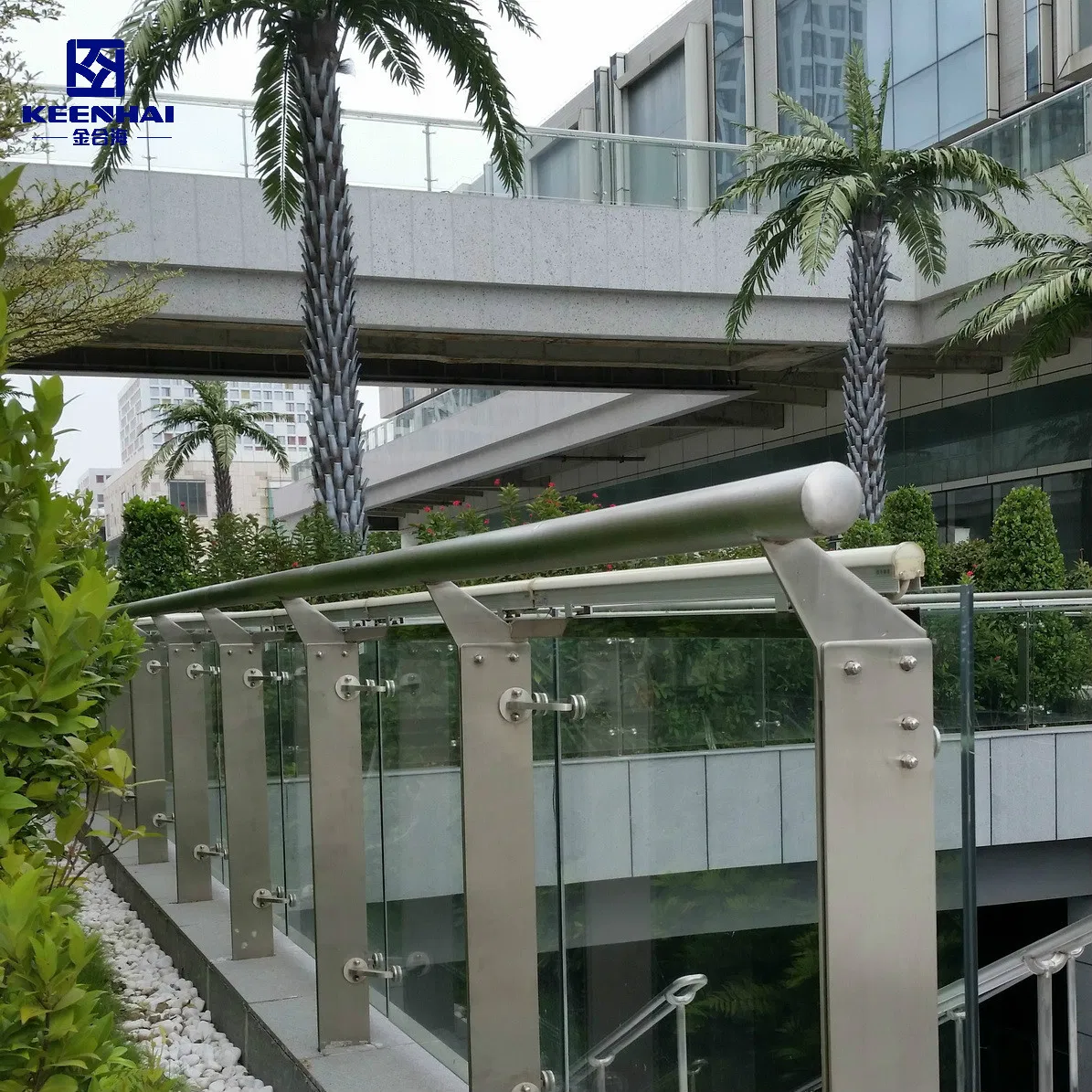 Commercial Glass Fence Guard Rail Barrier Bridge Guardrail