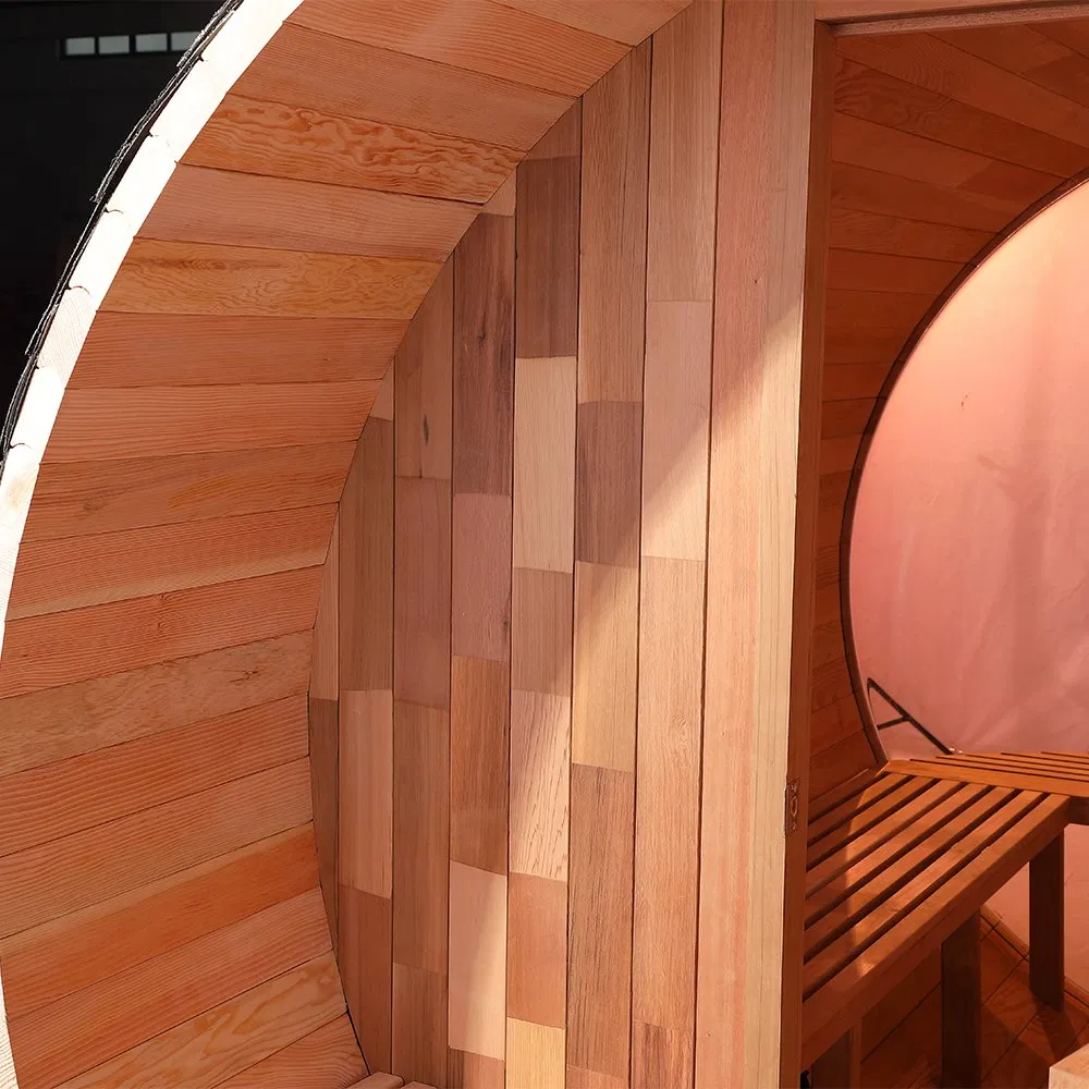 Бочковая сауна из красного кедра на 4-6 человек