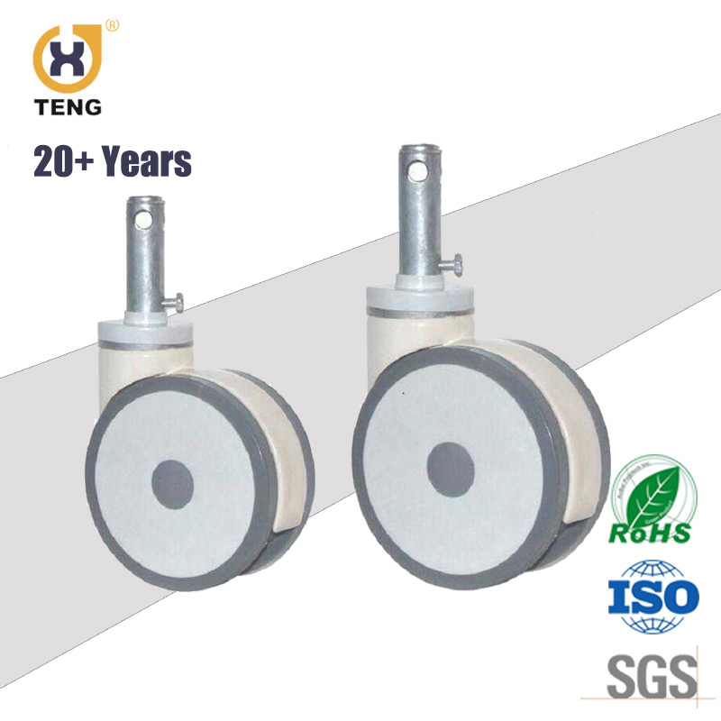 5 Inch Swivel TPE Medical Caster Hospital Equipment Replacement Wheels China Factory