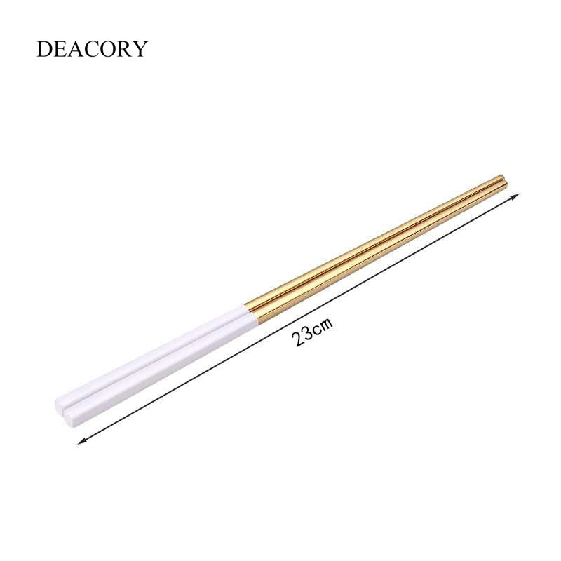 Deacory Wholesale Chinese Stainless Steel Restaurant Chopsticks Set for Wedding