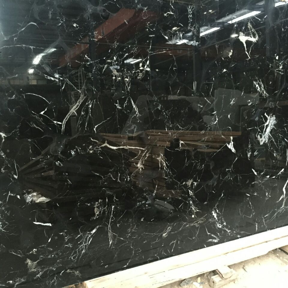 Ice Black Marble Slabs& Tiles Marble Flooring& Walling